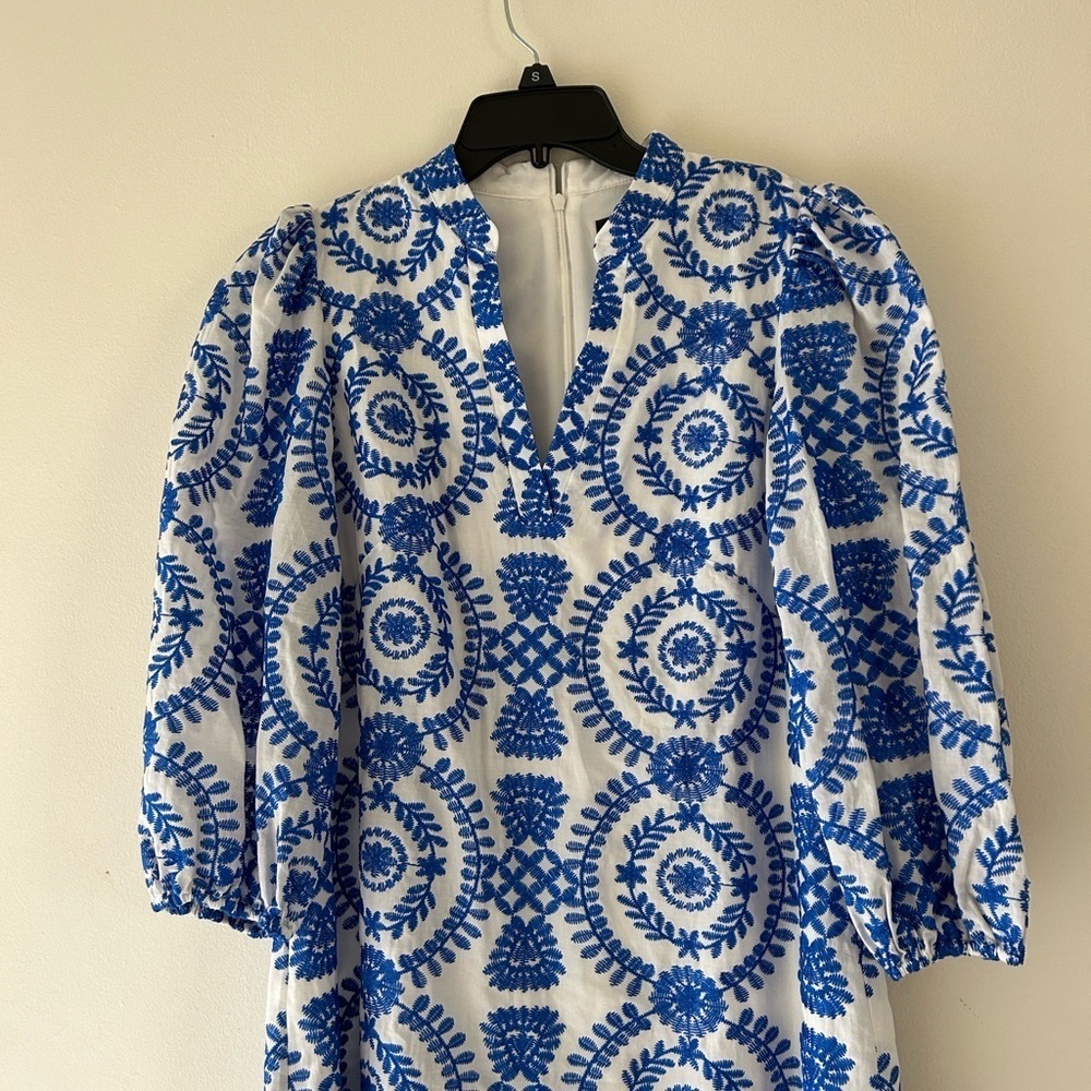 NWOT Jessica Howard Floral Blue and White Dress - Picture 5 of 16